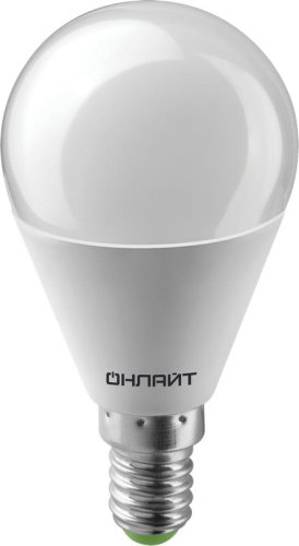 Лампа светодиодная 71 625 OLL-G45-8-230-4K-E14 8Вт шар 4000К нейтр. бел. E14 600лм 176-264В ОНЛАЙТ 71625 (уп. 10 шт)